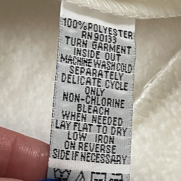 Bob Mackie Zip Front Fleece Coat Size 2X Ivory Gold Zipper Accents Pockets NEW - Picture 10 of 12